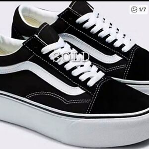 VANS OLD SKOOL WOMENS STACKFOAM SNEAKERS SIZE 5.5